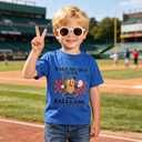 MODNTOGA Baseball Shirt for Toddler Boy Girl Take Me Out to The Ball Game Shirt Kid Funny Game Day Tops Baseball Lover Outfit (Blue)