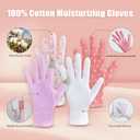 HandLove Premium 100% Cotton Gloves | Moisturizing Gloves for Dry Hands & Eczema | Overnight Sleeping Gloves, Eczema Gloves | Touchscreen | Touch Purple, 12 Pairs