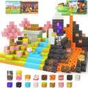 Magnetic Blocks - Build Mine Magnet World Magic Portal Set, Magnetic Tiles Building Blocks Toddler Toy STEM Sensory Outdoor Toys for 3+ Year Old Boys & Girls, Creative Kids Games Kids Toys 84PCS