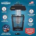 Flowtron Electric Bug Zapper 1/2 Acre Outdoor Insect Control with Dual Lure Method, 15W UV Light & Octenol Attractant for Fly & Mosquito, 5600V Kill Grid, Made in USA, UL Certified