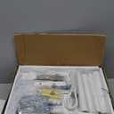 JOONEE White Nightstand with Charging Station and LED Lights,Modern Bedside Table with 2 Storage Drawer and Open Wood Shelf, for Bedroom and Small Spaces,Night Stand with Solid Wood Legs,White