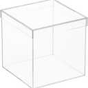 Clear Acrylic Square Cube Plastic Box, Plastic Rectangle Cube Containers with Lid, Storage Boxes 7.9x7.9x7.9 Inches for Tiny Jewelry Beads, Coins, Craft Supplies, Sewing Home Organizers (7.9x7.9x7.9 Inches/20x20x20cm)