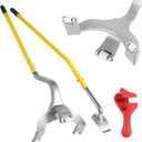 YELLOW JACKET Tire Mount Demount Tool, 22.5 to 24.5 inches, 3PCS Tire Changer Demount Tool with Extra Bead Keeper, Tire Changing Tools for Car Repairing Adapted to Aluminum and Steel Rims, Yellow