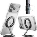 SUPERONE [2026 Upgraded] Magnetic Phone Grip for MagSafe Kickstand, Removable Gym Dual-Side Magnetic Phone Holder Mag Safe Phone Stand for iPhone 17/16/15/14/13/12 MagSafe Case, Fit MagSafe Car Mount