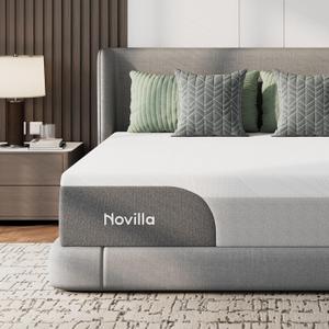 Novilla Bliss Cooling 12 Inch Twin Mattress, Gel-Infused Memory Foam
Mattress Twin in a Box with Cool-Touch Nylon Cover, Pressure Relief & Body Support with CertiPUR-US Certified Foam
