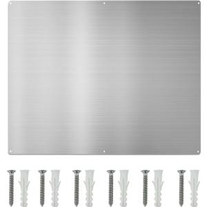 24" By 30" Stainless Steel Stove Backsplash, Range Hoods Backsplash Wall Shield Metal Panel, Ultra Flat Splatter Guard for Stovetop, 6 Pre Drilled Holes for Easy Installation