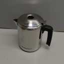 Elite Gourmet EC008 Classic Stovetop Coffee Percolator, Glass Clear Brew Progress Knob, Cool-Touch Handle, Cordless Serve, 8-Cup, Stainless Steel