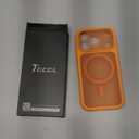 TOCOL for iPhone 17 Pro Case, Full Camera Protection, Built-in Magnetic Ring, Compatible with Magsafe Charger, Drop Protection, Translucent Matte Phone Case for iPhone 17 Pro 6.3 inch (Orange)