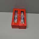 2 x 7 Inch Easter Bunny Nutcracker Decoration, Wooden Rabbit Soldier Figure for Spring Holiday Tabletop Display (Purple)