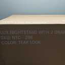 NTC Lux Nightstand with 2 Drawers, Featuring Adaptable Design, 150 lbs Load Capacity, Water-Resistant, Elevate Your Space, Easy Assembly - Teak Look