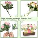 BLEUM CADE Centerpiece Table Decorations - Mason Jar Lights Centerpiece for Kitchen Dining Table Farmhouse Coffee Table Wedding Home Decor with 3 Jars Roses Artificial Flowers & Wood Tray