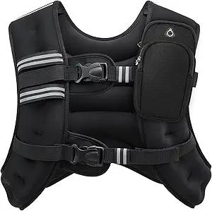 ZELUS Weighted Vest, 30lb Weight Vest with Reflective Stripe for Workout, Strength Training, Running, Fitness, Muscle Building, Weight Loss, Weightlifting