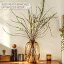 Handmade Amber Brown Glass Vase - Solid Color No-Fade, 7x10in Centerpiece for Dried & Fresh Flowers, Housewarming Gift