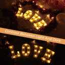 2 x LED Marquee Letter, Light Up Letters, letters for wall decor, Perfect for Parties, Weddings, Store Decorations(0), Waterproof Yard Sign with Neon Effect (White)