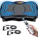 Vibration Plate Exercise Machine, Lymphatic Drainage Machine for Weight Loss, Lymphatic Drainage & Muscle Recovery, Multiple Speeds with Bluetooth & Remote, Max User Weight 330lbs