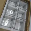 Set of 6 Square Glass Vases 5" x5" x 5", Clear Flower Vases for Centerpieces, Candle Holder for Wedding Party Events, Home Dcor