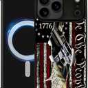 DJSOK Case for iPhone 17 Pro Max,Compatible with MagSafe,Anti-Scratch Shockproof Case,Classic American Flag 1776 We The People