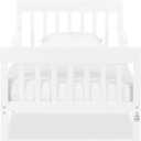 Dream On Me Finn Toddler Bed in White, Greenguard Gold and BSA Certified, Non-Toxic Finish, Made of Sustainable New Zealand Pinewood, Low-to-Floor Design with Safety Guard Rails 53"L x 30"W x 24.5"H