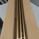Heavy Duty Double Curtain Rods, 1 1/8IN Diameter Nonadjustable Dual Window Rods 120IN/10FT Length with Luxury Adjustable Brackets, Warm Gold