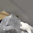 Toddler Couch, 2-in-1 Kids Soft Couch Fold Out with Star Pillow, Foldable Sofa to Lounger, Medium, Star Glow in The Dark (Light Grey)