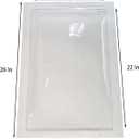 SL1422C 18"x26" OD Thick RV Skylight Replacement for 14" x 22" Skylight Outer Dome Opening Travel Trailer RV Camper Truck with Lap Sealant (Clear)