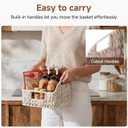 StorageWorks Pantry Baskets for Organizing, White Wicker Baskets, 2-Pack