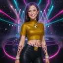 Temporary Tattoos Laser Stickers for Face and Body, Party Cosplay Temporary Tattoos Accessories Body Tattoo Set for Halloween (8pcs)