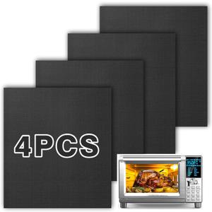 4 Pack Air Fryer Liners for Nuwave Bravo Air Fryer Toaster Smart Oven, Baking Mat Air Fryer Liners Reusable Compatible with Nuwave 30-QT XL Capacity Countertop Convection Oven