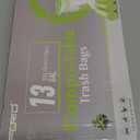 Compostable Trash Bags - FORID 13 Gallon Tall Kitchen Garbage Bags 80 Count Unscented Trash Can Liners 55 Liter Medium Wastebasket Bags for Bathroom Home Bedroom Office Garbage Can (5Rolls/Green)