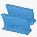 Haysandy 24 Pairs Soccer Socks Youth Football Softball Baseball Team Sock Bulk Unisex High Long Tube Sport Sock Size Medium, Light Blue