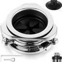 Saillong Garbage Disposal Flange, 3 Bolt Mount Stainless Steel Kitchen Sink Flange Kit with Stopper for 3 1/2 Inch Standard Sink Drain Hole, Compatible with InSinkErator Models Garbage Disposal