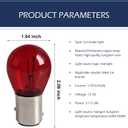 10 PCS 1157 Bulbs, 12V21/5W BAY15D 2057 2357 7528 Light Bulbs, Universal Dual Contact Halogen Lamp/Brake Light Bulb/Turn Signal Bulb/Tail Light Replacement Lighting (Red)