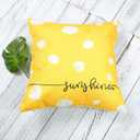 ONWAY Summer Pillow Covers 18x18 Farmhouse Lemon Hello Sunshine Outdoor Throw Pillows Yellow Summer Patio Decorations Cushion Case for Sofa Couch Set of 2