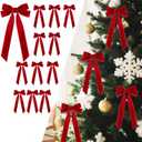 12-Pack of Red Velvet Ribbons, 5x12"