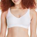 Hanes Women's Wireless Bra, Smooth Comfort Full-Coverage T-Shirt Bra for Women, Single Or 2-Pack (White, XL)