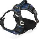 Dog Harness for Large Dogs No Pull with Handle 2 Metal Leash Clips, Adjustable Reflective Puppy Harness, Breathable Camo Oxford Padded Vest Easy Control Front Clip for Medium Large Dogs (Large (Pack of 1))
