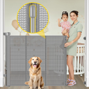 Reinforced 42" Extra Tall Retractable Baby Gates, Extends up to 60" Wide
Mesh Dog Gate for Doorways & Stairs, Space-Saving, Double Lock Pet Safety Gate for Indoor & Outdoor, Gray