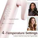 1.5 Inch Extra Large Curling Wand for Long Hair - Ceramic Tourmaline Barrel with 40000000 Negative Ions, Defined Curls and Easy to Use with Temperature Control for All Hair Types