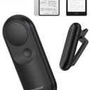 Maxonar Magsnap Remote Page Turner for Kindle Paperwhite/Oasis & Kobo, Never Lose Parts, 100-Hour Battery, RF Connection, 2-in-1 Page Clicker Works with Tablet/iPad, Ideal Gift for Book Lovers (Black)