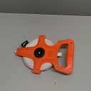 QWORK 1/2" x 100' Fiberglass Tape Measure, Engineer's Open Reel Dual Sided Measure, Orange