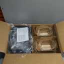 Rubbermaid Brilliance Glass Food Storage Containers, Assorted Sizes, Set of 9, BPA-Free, Leak-Proof, Clear