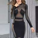 FRENZCOY Sexy Lingerie Women Fishnet Bodysuit Mesh Stretchy BodyStockings for Women One piece babydoll (Black)