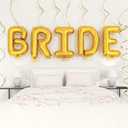 HOUSE OF PARTY Bride Balloon - 40'' Foil Balloons for Wedding Bridal Shower Engagement Party Decor - Bachelorette Party Supplies for Bride-to-Be! - Gold