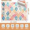 YIHOUSE Moroccan Area Rug -6 x 9 Washable Living Room Rug, Ultra-Thin Non-Slip Indoor Large Accent Distressed Rugs Soft Faux Wool Colorful Floor Carpet for Bedrooms Decor (Rectangle-6 x 9ft
