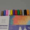BIGTHUMB Jumbo Poster Markers Set: 12 Colors Large 15mm Wide Tip Permanent Ink Thick Acrylic Paint Pens for Rock Painting, Stone, Glass, Wood, Ceramic, Metal, Plastic, Fabric (Multicolor)