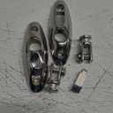 YANYUCB Bimini Top Quick Release Deck Hinge 316 Stainless Steel Boat Side Mount Swivel Hinge with Screws