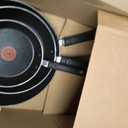 T-Fal Experience Non Stick Fry Pan Set 3 Piece, 8, 10.25, 12 Inch Induction Oven Broiler Safe 400F, Cookware, Kitchen Cooking Set, Pots and Pans, Skillets, Frying Pans, Dining, Dishwasher Safe, Black