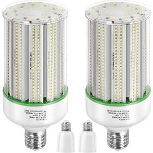 120W LED Corn Light Bulb 2pack,Replacement Metal Halide HPS CFL 500 Watt HID lamp,5000K E39 Mogul Base LED Corn lamp,for Area Lighting Wearehouse Factory Parking lot shoebox Bay Light