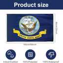 Military Flags, Military All Branch Flags, 3x5 ft, Double Sided Flag, 6 Pcs Flags for Memorial Day, Veterans Day Decorations