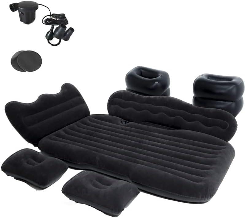 Inflatable Car Air Mattress Back Seat Bed with Air Pump,Thickened Portable Car Travel Sleeping Camping Air Mattress Blow Up Bed for Car Universal SUV Inflatable Car Air Mattress Back Seat Bed with Air Pump,Thickened Portable Car Travel Sleeping Camping Air Mattress Blow Up Bed for Car Universal SUV